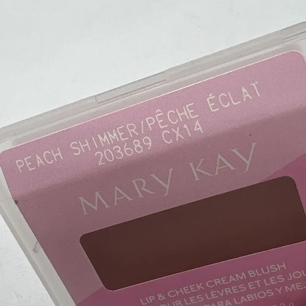 Mary Kay Fresh Lip Cheek Cream Blush PEACH SHIMMER .11 oz FULL SIZE 203689 NEW